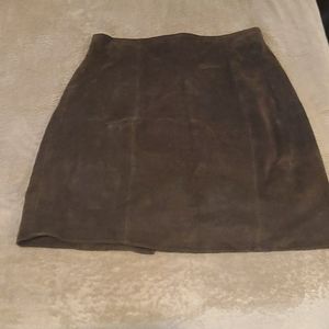 Brown Suede Skirt